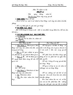 Giáo án Tự nhiên xã hội lớp 1 học kỳ II