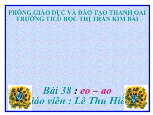 Học vần - Bài 38