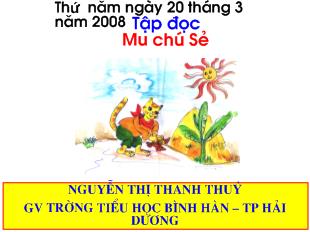 Tập đọc - Mưu chú Sẻ