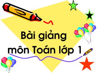 Toán - Phép cộng trong phạm vi 5