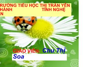 Tự nhiên và xã hội - Trời nắng, trời mưa