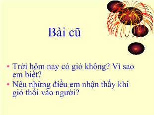 Tự nhiên và xã hội - Trời nóng, trời rét