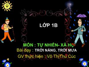 Tự nhiên xã hội - Trời nắng, trời mưa