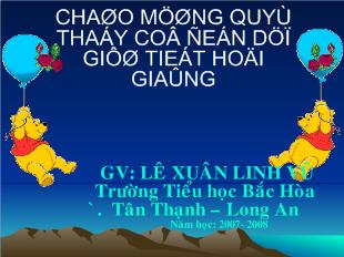 Tự nhiên xã hội - Trời nắng, trời mưa