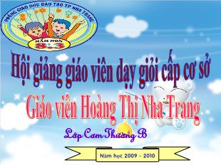 Bài giảng Mầm non Lớp 3 tuổi - Kể chuyện: Thỏ con thông minh - Hoàng Thị Nha Trang