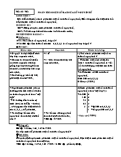 Bài giảng lớp 6 môn Số học - Tiết 28: Phân tích một số ra thừa số nguyên tố