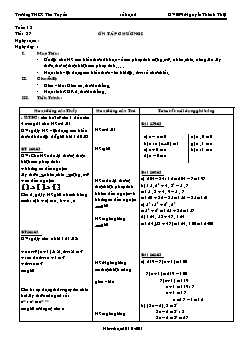 Bài giảng lớp 6 môn Số học - Tuần 13 - Tiết 37: Ôn tập chương I