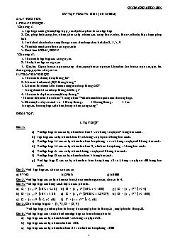 Bài giảng lớp 6 môn toán - Ôn tập toán 6 học kì 1 (năm 2012-2013)