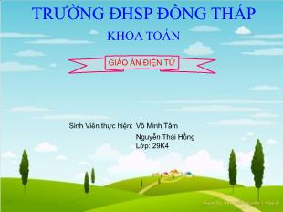 Bài giảng lớp 6 môn toán - Tỉ số của hai số