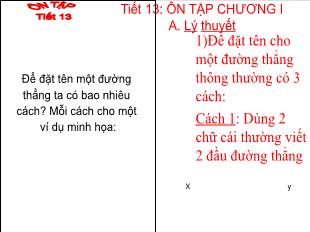 Bài giảng lớp 6 môn toán - Tiết 13: Ôn tập chương 1