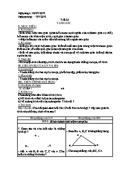 Bài giảng lớp 6 môn toán - Tiết 25: Tam giác