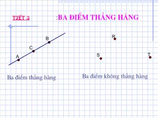 Bài giảng lớp 6 môn toán - Tiết 3 : Ba điểm thẳng hàng (tiếp)