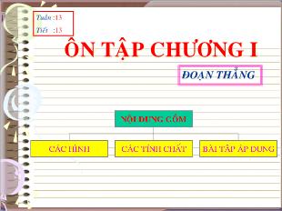 Bài giảng lớp 6 môn toán - Tuần 13 - Tiết 13: Ôn tập chương I