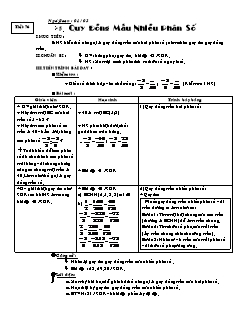 Bài giảng môn Đại lớp 6 - Tiết 76 - Bài 5: Quy đồng mẫu nhiều phân số