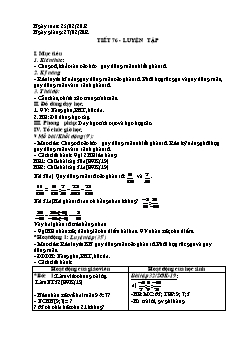 Bài giảng môn Đại số lớp 6 - Tiết 76 - Luyện tập