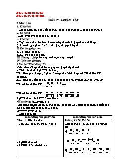 Bài giảng môn Đại số lớp 6 - Tiết 79 - Luyện tập