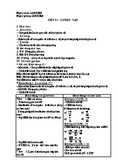 Bài giảng môn Đại số lớp 6 - Tiết 83 - Luyện tập