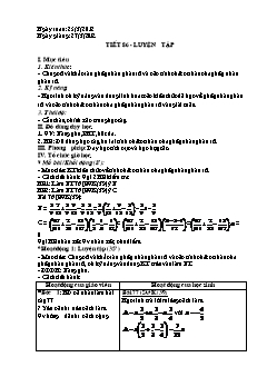 Bài giảng môn Đại số lớp 6 - Tiết 86 - Luyện tập