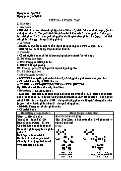 Bài giảng môn Đại số lớp 6 - Tiết 90 - Luyện tập