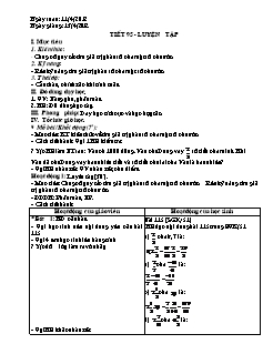 Bài giảng môn Đại số lớp 6 - Tiết 95 - Luyện tập