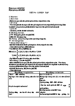 Bài giảng môn Đại số lớp 6 - Tiết 96 - Luyện tập