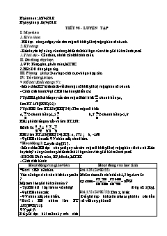 Bài giảng môn Đại số lớp 6 - Tiết 98 - Luyện tập