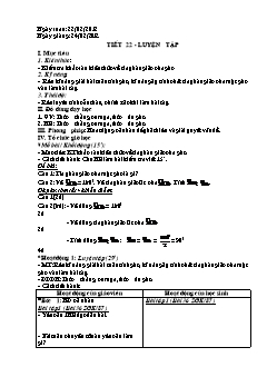 Bài giảng môn Hình học lớp 6 - Tiết 22 - Luyện tập