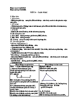 Bài giảng môn Hình học lớp 6 - Tiết 26 - Tam giác