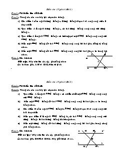 Bài giảng môn Hình học lớp 7 - Kiểm tra 15 phút (Đề 1)