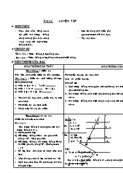 Bài giảng môn Hình học lớp 7 - Tiết 11: Luyện tập (tiếp theo)