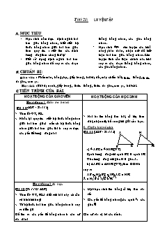 Bài giảng môn Hình học lớp 7 - Tiết 21: Luyện tập