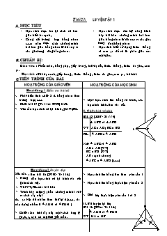 Bài giảng môn Hình học lớp 7 - Tiết 23: Luyện tập 1