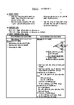 Bài giảng môn Hình học lớp 7 - Tiết 33: Luyện tập 1