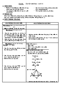 Bài giảng môn Hình học lớp 7 - Tiết 46: Ôn tập chương II (tiết 2)