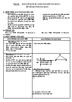 Bài giảng môn Hình học lớp 7 - Tiết 52: Quan hệ giữa ba cạnh của một tam giác - Bất đẳng thức tam giác