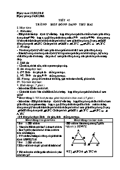 Bài giảng môn Hình học lớp 8 - Tiết 45: Trường hợp đồng dạng thứ hai