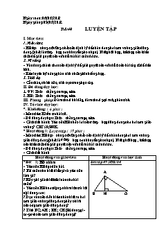 Bài giảng môn Hình học lớp 8 - Tiết 49: Luyện tập