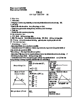 Bài giảng môn Hình học lớp 8 - Tiết 53: Ôn tập chương III