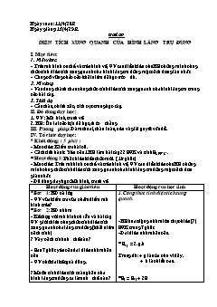 Bài giảng môn Hình học lớp 8 - Tiết 60: Diện tích xung quanh của hình lăng trụ đứng