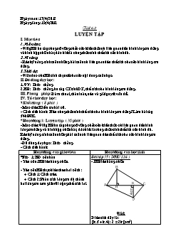 Bài giảng môn Hình học lớp 8 - Tiết 62: Luyện tập