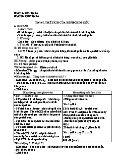 Bài giảng môn Hình học lớp 8 - Tiết 65: Thể tích của hình chóp đều