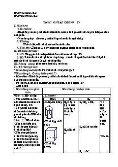 Bài giảng môn Hình học lớp 8 - Tiết 67: Ôn tập chương IV