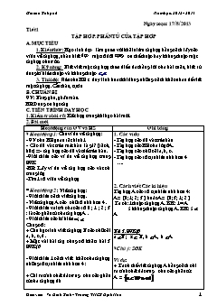 Bài giảng môn số học lớp 6 - Tiết 1: Tập hợp. Phần tử của tập hợp (tiếp)