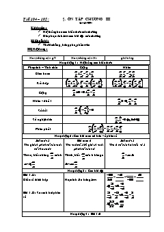 Bài giảng môn Số học lớp 6 - Tiết 104 – 105 : Ôn tập chương III