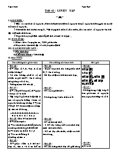 Bài giảng môn Số học lớp 6 - Tiết 43 : Luyện tập