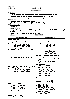 Bài giảng môn Số học lớp 6 - Tiết 73 : Luyện tập