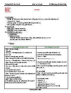 Bài giảng môn Số học lớp 6 - Tuần 17: Tiết 54 : Ôn tập