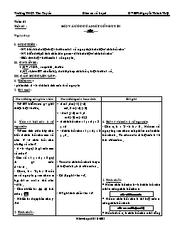 Bài giảng môn Số học lớp 6 - Tuần 21 - Tiết 65 : Bội và ước của một số nguyên