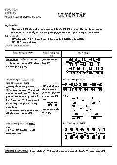 Bài giảng môn Số học lớp 6 - Tuần 23 - Tiết 73: Luyện tập