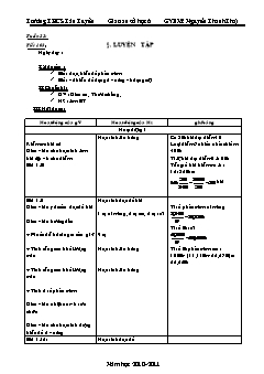 Bài giảng môn Số học lớp 6 - Tuần 33: Tiết 103: Luyện tập